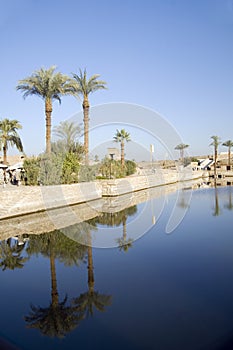 Sacred lake in Karnak Temple