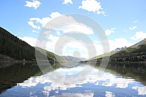 A sacred lake on a sacred mountain at high altitude