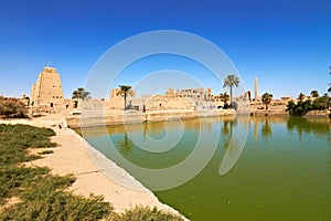 Sacred lake in Temple of Karnak, Egypt