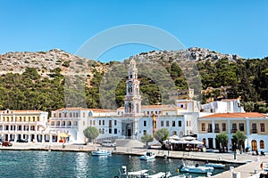 Sacred Monastery of Saint Archangel Michael the Panormitis. Symi island, Greece.