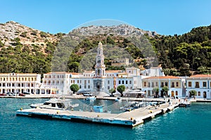 Sacred Monastery of Saint Archangel Michael the Panormitis. Symi island, Greece.