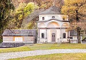 Chapel of the Sacred Mount Calvary of Domodossola on the Mattarella hill, Piedmont, Italy