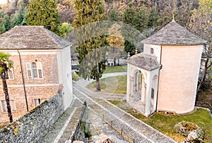 Chapel of the Sacred Mount Calvary of Domodossola on the Mattarella hill, Piedmont, Italy