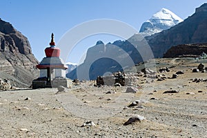 Sacred Mount Kailas in Tibet. Himalayas mountains