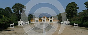 Sacred path and glazed gate at the Qing West Tombs