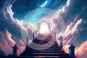 Sacred path to faith stairway to heaven