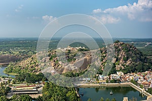 Sacred pond Kalyani at Shravanabelagola, Karnataka, India.