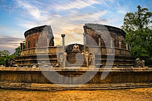 Sacred Quadrangle at Polonnaruwa Ancient city, unesco world heritage site photo