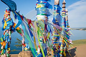 Sacred Serge pillars on Olkhon island photo