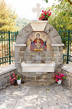 Sacred source in Monastery Rezevici in Montenegro