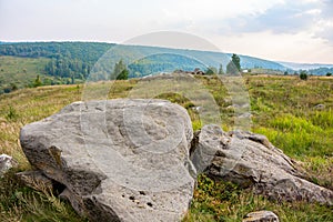 Sacred stones in the area of the village of Krasnogorye in Russia