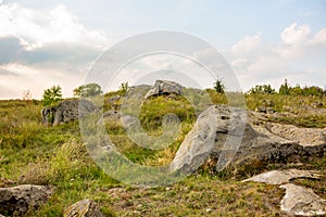 Sacred stones in the area of the village of Krasnogorye in Russia