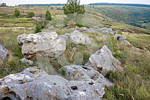 Sacred stones in the area of the village of Krasnogorye in Russia