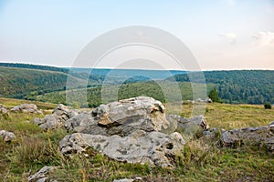 Sacred stones in the area of the village of Krasnogorye in Russia