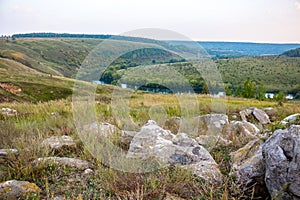 Sacred stones in the area of the village of Krasnogorye in Russia