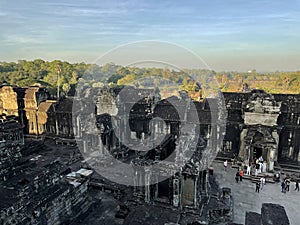 Sacred Sunrise: Angkor Wat Temple Complex, Siem Reap, Cambodia