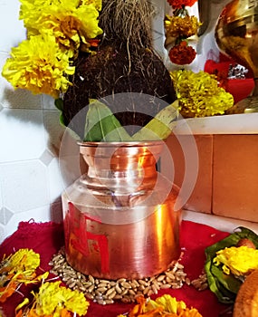 Sacred Vessel of Indian Devotional Festival