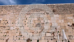 Sacred Western Wall Kotel in Jerusalem Old City known as Wailing Wall