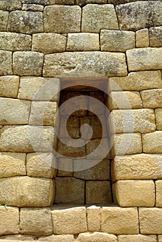 Sacrifice niche at Machu Picchu, Peru