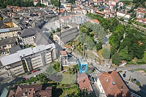 Sacro Monte di Varallo holy mountain in Piedmont Italy - view from the cableway - Unesco world heritage photo