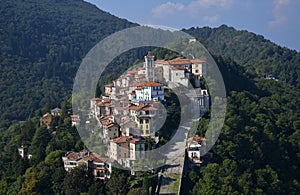 Sacro monte di Varese, Lombardy, Italy. Aerial view