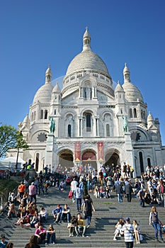 Sacre-Coeur Basilica in Spring Paris France