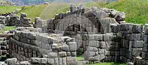 Sacsayhuaman city wall ruins in Peru photo