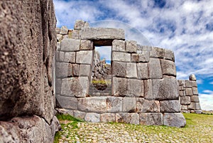 Sacsayhuaman, Inca ruins in Cusco or Cuzco town, Peru