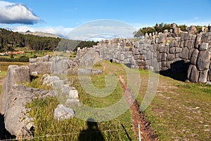 Sacsayhuaman, Inca ruins in Cusco or Cuzco town, Peru