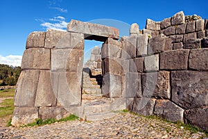 Sacsayhuaman, Inca ruins in Cusco or Cuzco town, Peru