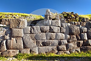 Sacsayhuaman, Inca ruins in Cusco or Cuzco town, Peru