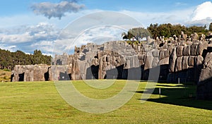 Sacsayhuaman, Inca ruins in Cusco or Cuzco town, Peru