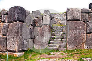 Sacsayhuaman, Inca ruins in Cusco or Cuzco town, Peru