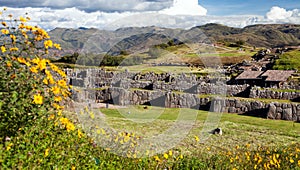 Sacsayhuaman, Inca ruins in Cusco or Cuzco town, Peru