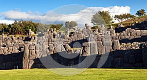 Sacsayhuaman, Inca ruins in Cusco or Cuzco town, Peru