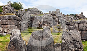 Sacsayhuaman, Inca ruins in Cusco or Cuzco town, Peru