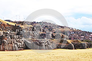 Sacsayhuaman, ruinas incas en Cusco, Peru photo