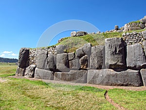 Sacsayhuaman, ruins of fortress in Cusco, Inca Empire, Peru