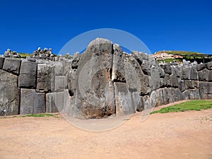 Sacsayhuaman, ruins of fortress in Cusco, Inca Empire, Peru