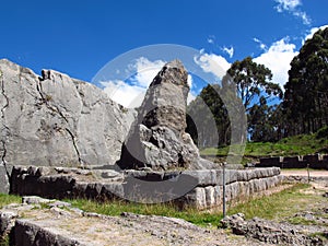 Sacsayhuaman, ruins of fortress in Cusco, Inca Empire, Peru