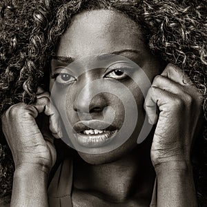 Sad African Woman