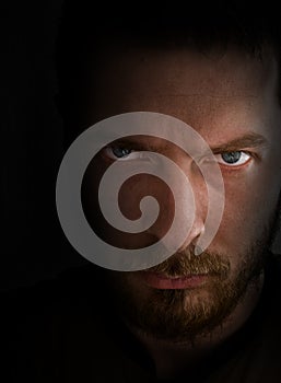 Sad and angry looking man