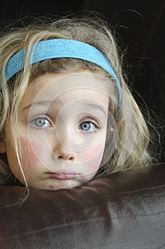 Sad Blue Eyed Little Girl