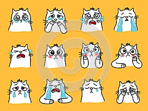 Sad cats emoji