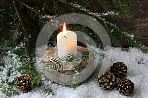 Sad Christmas candle