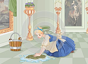 Sad Cinderella Cleaning