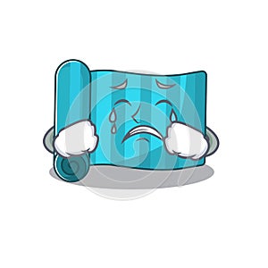 Sad Crying yoga mattress Scroll cartoon character design