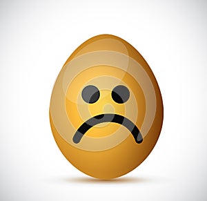 Sad egg head illustration design