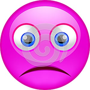 Sad emoji with bad mood