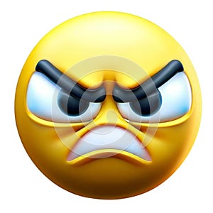 a sad emoticion looking angry with an unhappy face